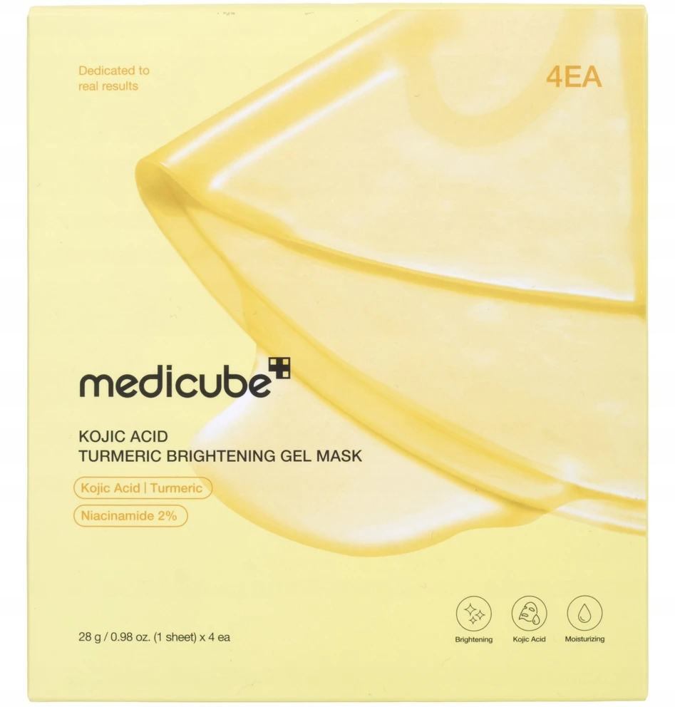 Medicube Kojic Acid Turmeric Brightening Gel Mask skaistinamoji lakštinė veido kaukė, 28 g