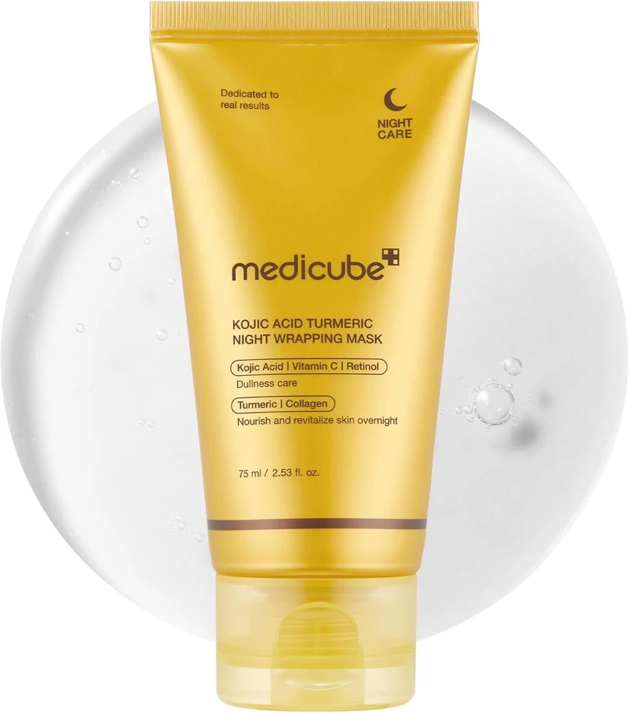 Medicube Veido kaukės Kojic Acid Turmeric Night Wrapping Mask 75 ml