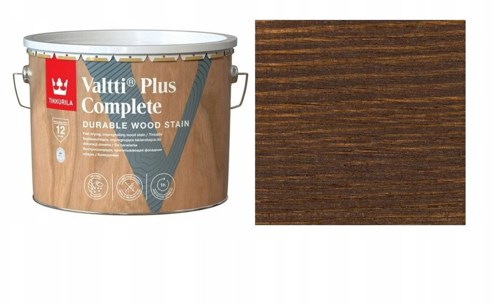 Tikkurila Medienos dazyve TIKKURILA Valtti Plus Complete, 5 l, spalva DARK ROSEWOOD
