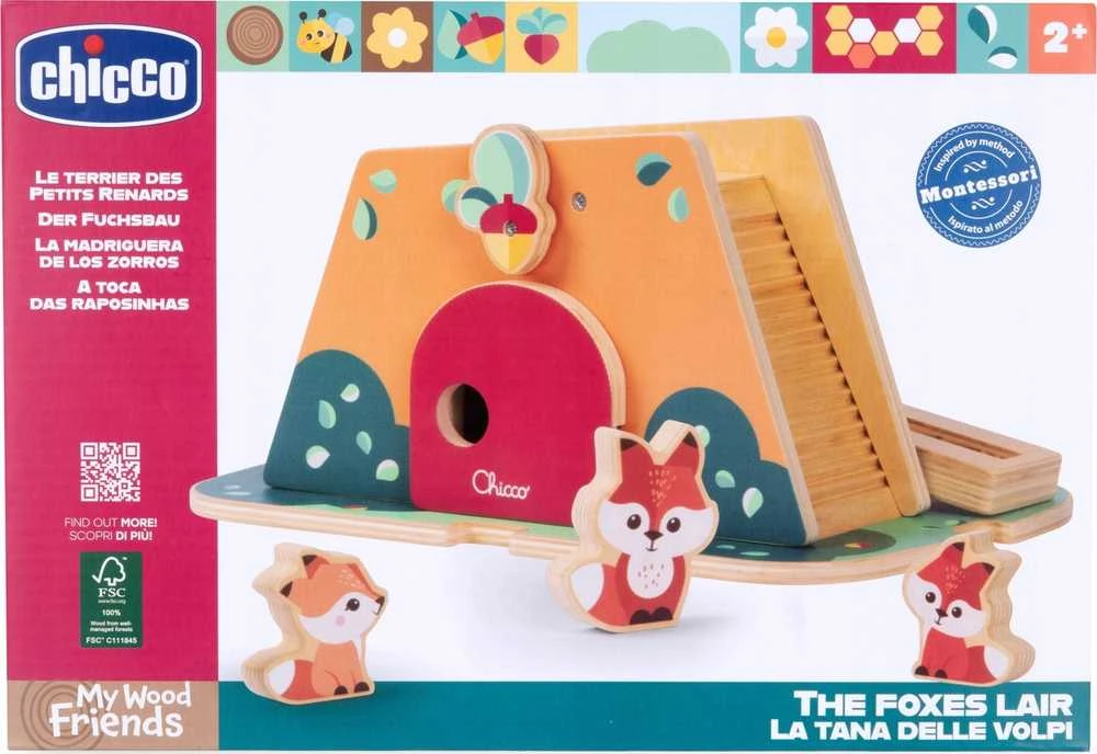 Chicco Medinė slėptuvė lapėms vaikams nuo 2 metų