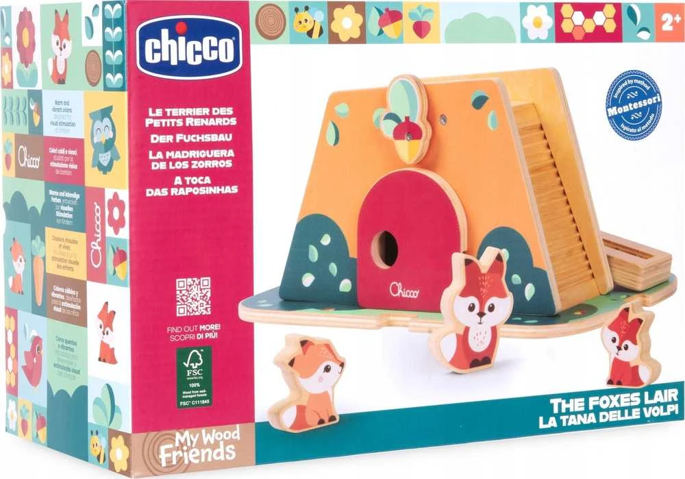 Chicco Medinė slėptuvė lapėms vaikams nuo 2 metų