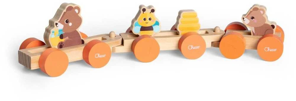 Chicco Medinis edukacinis traukinukas my wood friends 2+