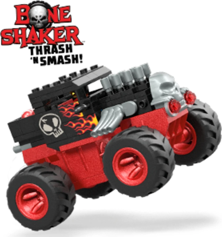 Mega Bloks Mattel Hot Wheels Monster truck kaskadininkų kaladėlės 151ele automobilis + rampa ZA5996