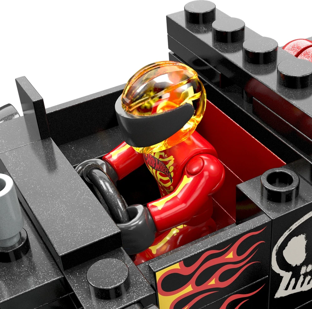 Mega Bloks Mattel Hot Wheels Monster truck kaskadininkų kaladėlės 151ele automobilis + rampa ZA5996