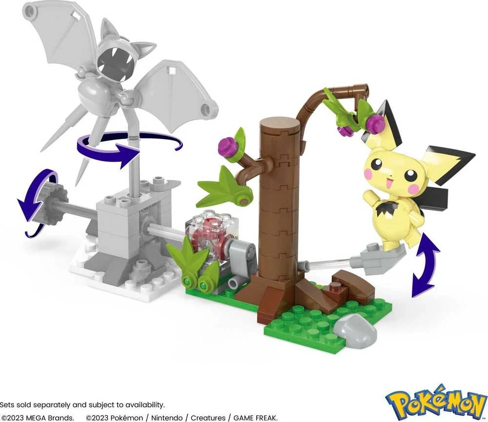 Mega Bloks Pokemon miško pikachu nuotykių konstravimo rinkinys