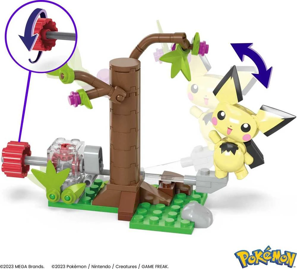 Mega Bloks Pokemon miško pikachu nuotykių konstravimo rinkinys
