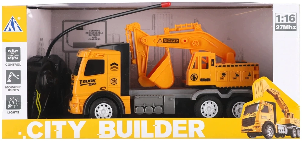 Mega Creative AUTOMOBILIS SAVIVARTIS EKSKAVATORIUS R/C FF LAD 36X17X13 MC WB 36