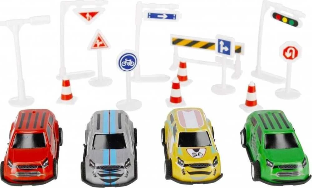 Metaliniai lenktyniniai automobiliai su priedais MEGA CREATIVE 502152