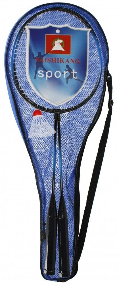 Badmintono rakečių rinkinys mėlyname dėkle