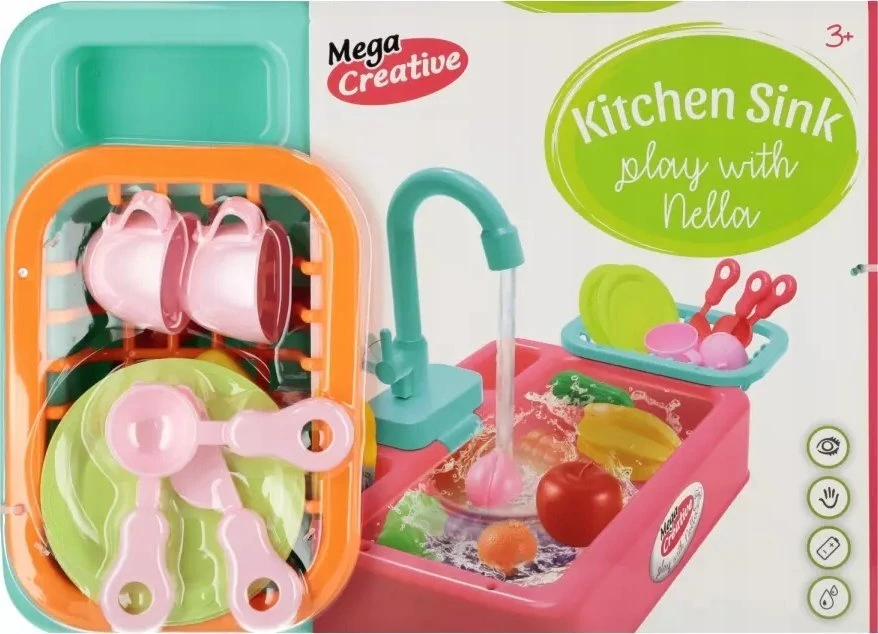 Mega Creative KITCHEN SIN B/O AKC 35X25X10 NELLA MC SEL 24