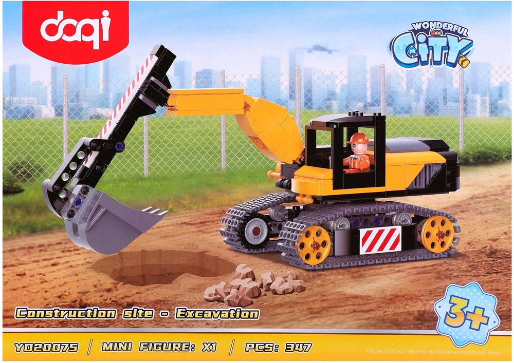 Mega Creative Konstruktoriaus kaladėlės statybinis ekskavatorius 347EL 35X25X7 MC 12 (YD20075)