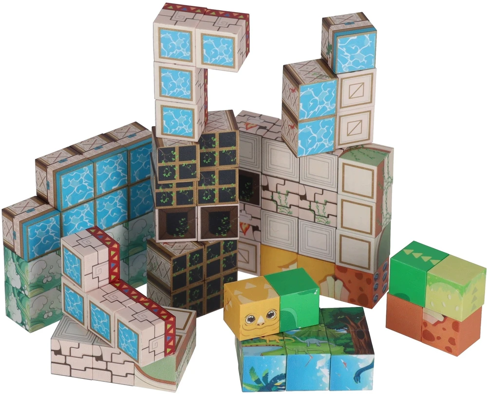 Mega Creative Magnetinės kaladėlės DINO 72 vnt. 18X14X5 MC pud 30 (JM905)