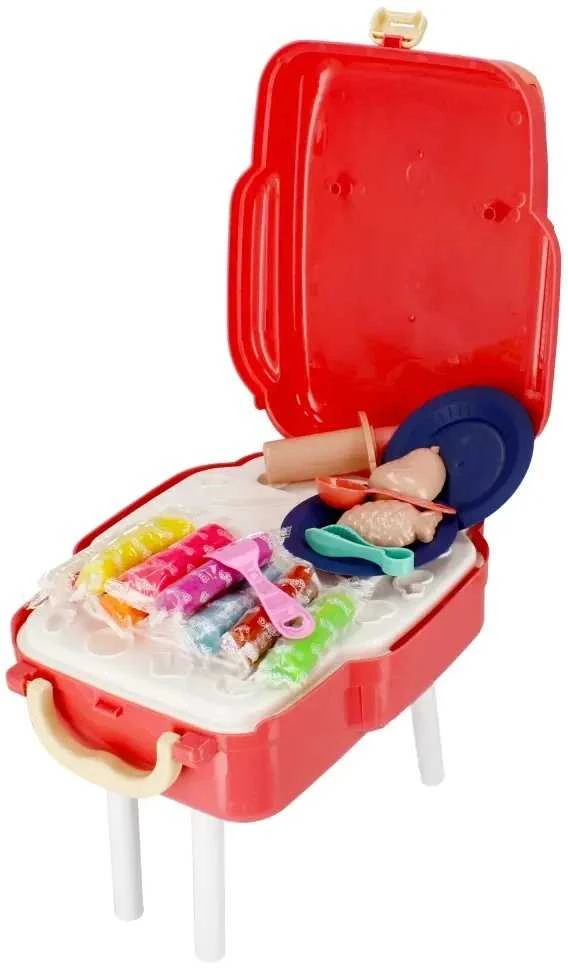 Plastikinė masė su priedais lagamine Vaisiai/Daržovės MEGA CREATIVE 499005