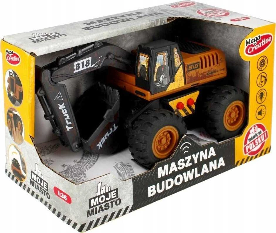 Statybinė mašina Moje Miasto MEGA CREATIVE 520397 ekskavatorius
