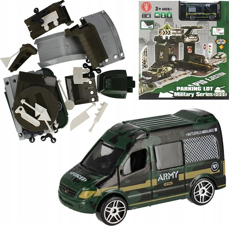 Metalinė armijos automobilių stovėjimo aikštelė ir priedai MEGA CREATIVE 524847