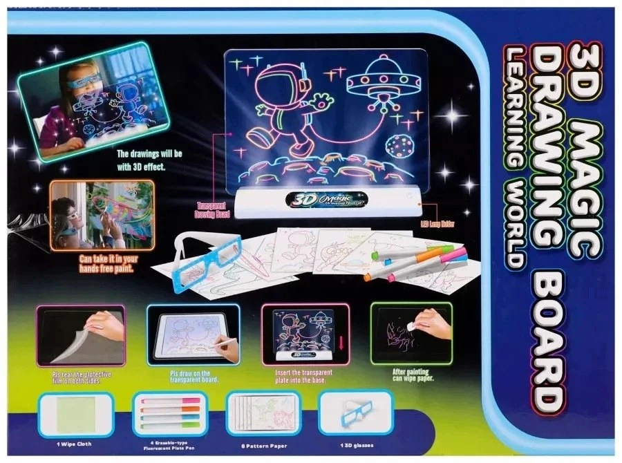 Mega Creative Lenta B/O LED 3D AKC 28X21X4 MC WB 36/72 (YM-23)