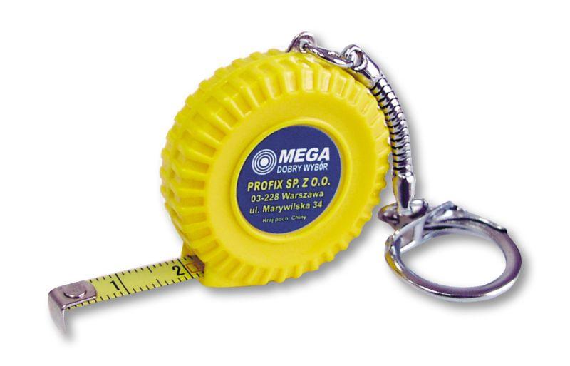 Mega Pakabutis Padangų raktų pakabukas, matavimo juosta 1m / 6mm
