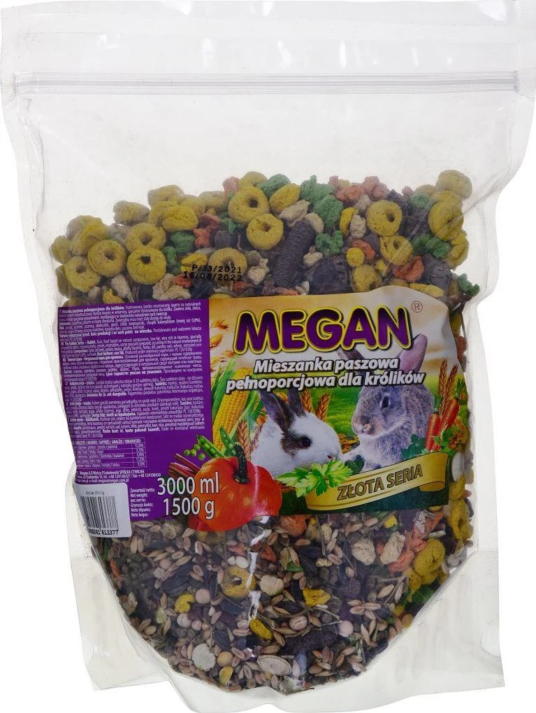Megan Doypack pašaras triušiams - 3 l