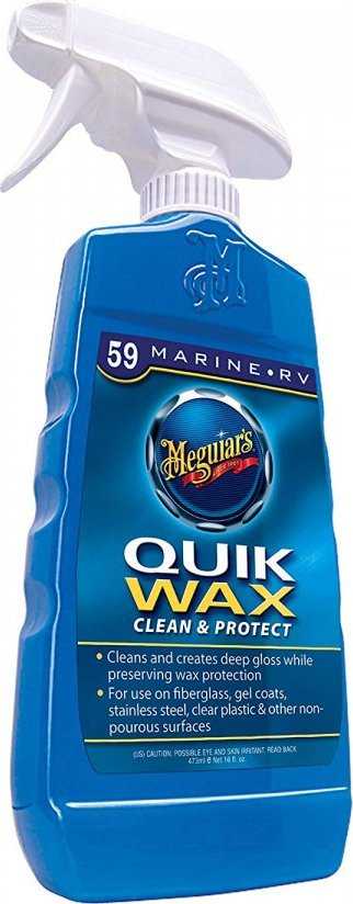 Meguiars M5916 Marine / RV Boat Quick Wax Clean & Protect Purškia visus paviršius greitam efektyviam padengimui (473 ml) (JAV)