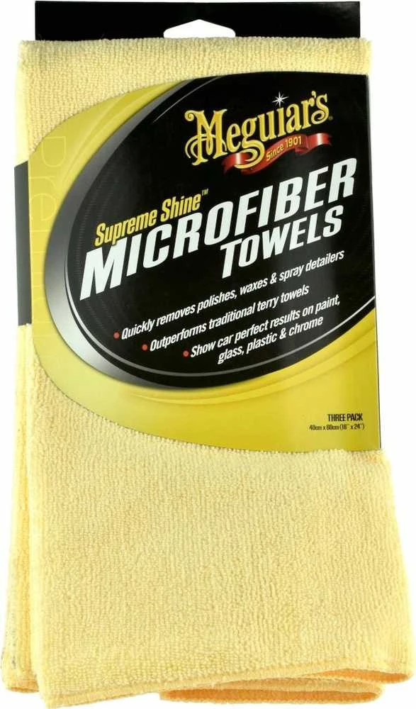 Meguiars X2020EU Universalus Multi-Surface Supreme Shine Mikropluošto rankšluostis 40x63cm (3 vnt) (JAV)