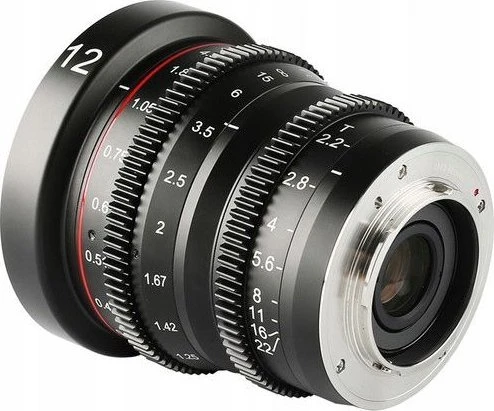 Objektyvas - Meike MK 12MM T2.2 Micro 4/3 Rankinis fokusavimas Platus kampas Juodas