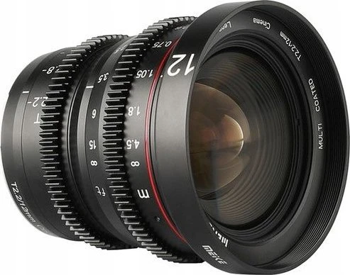Objektyvas - Meike MK 12MM T2.2 Micro 4/3 Rankinis fokusavimas Platus kampas Juodas