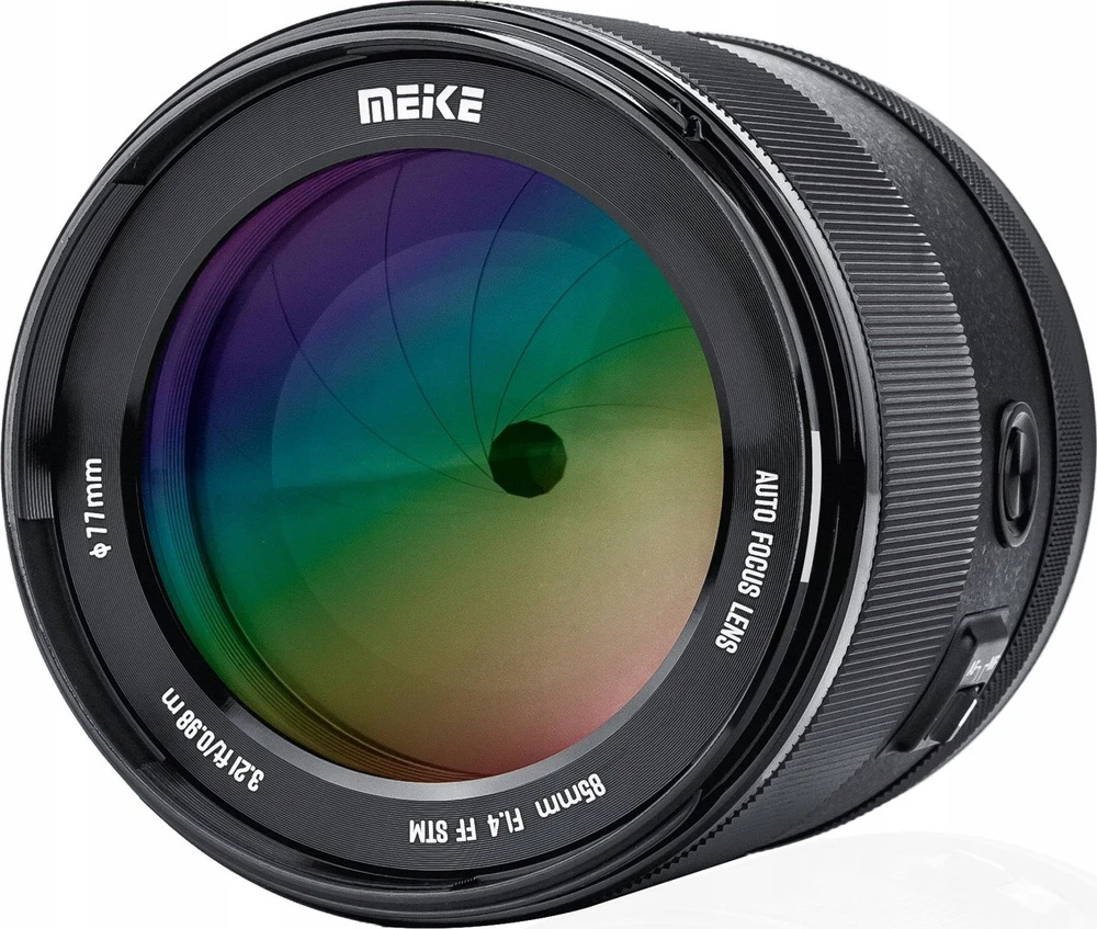 Objektyvas - Meike 85mm f/1.4 AF STM objektyvas Fullframe (Sony E, f/1.4, 0.63m)