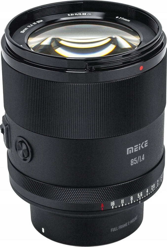 Objektyvas - Meike 85mm f/1.4 AF STM objektyvas Fullframe (Sony E, f/1.4, 0.63m)