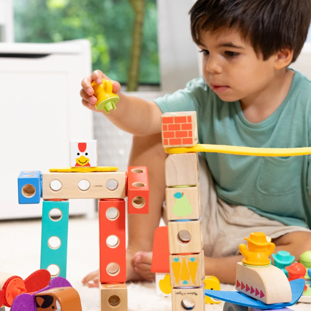 SPN Melissa Doug - Blockables konstravimo rinkinys miestelis (806012)