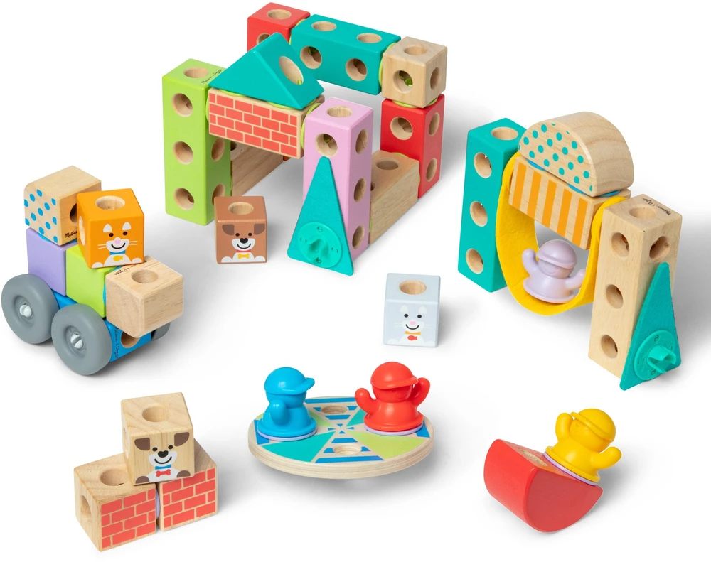 SPN Melissa Doug - Blockables konstravimo rinkinys miestelis (806012)