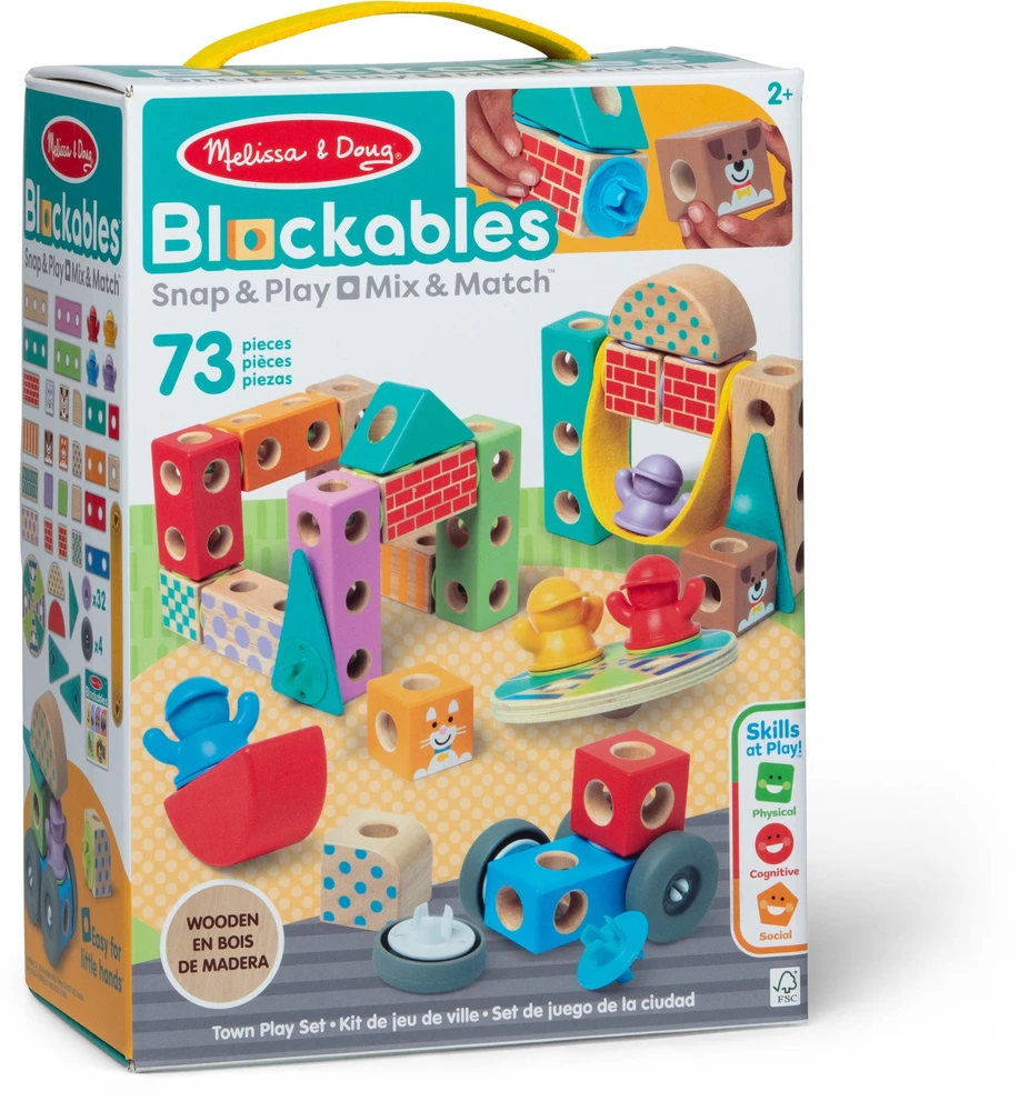 SPN Melissa Doug - Blockables konstravimo rinkinys miestelis (806012)