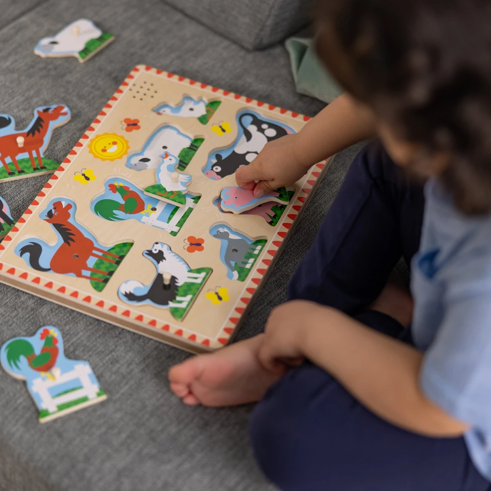 Dėlionė MELISSA & DOUG Farm Animals Sound Puzzle - 8 Pieces