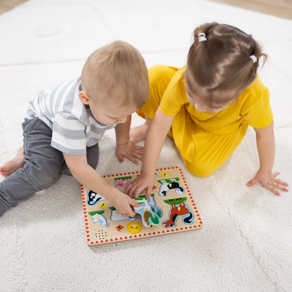 Dėlionė MELISSA & DOUG Farm Animals Sound Puzzle - 8 Pieces