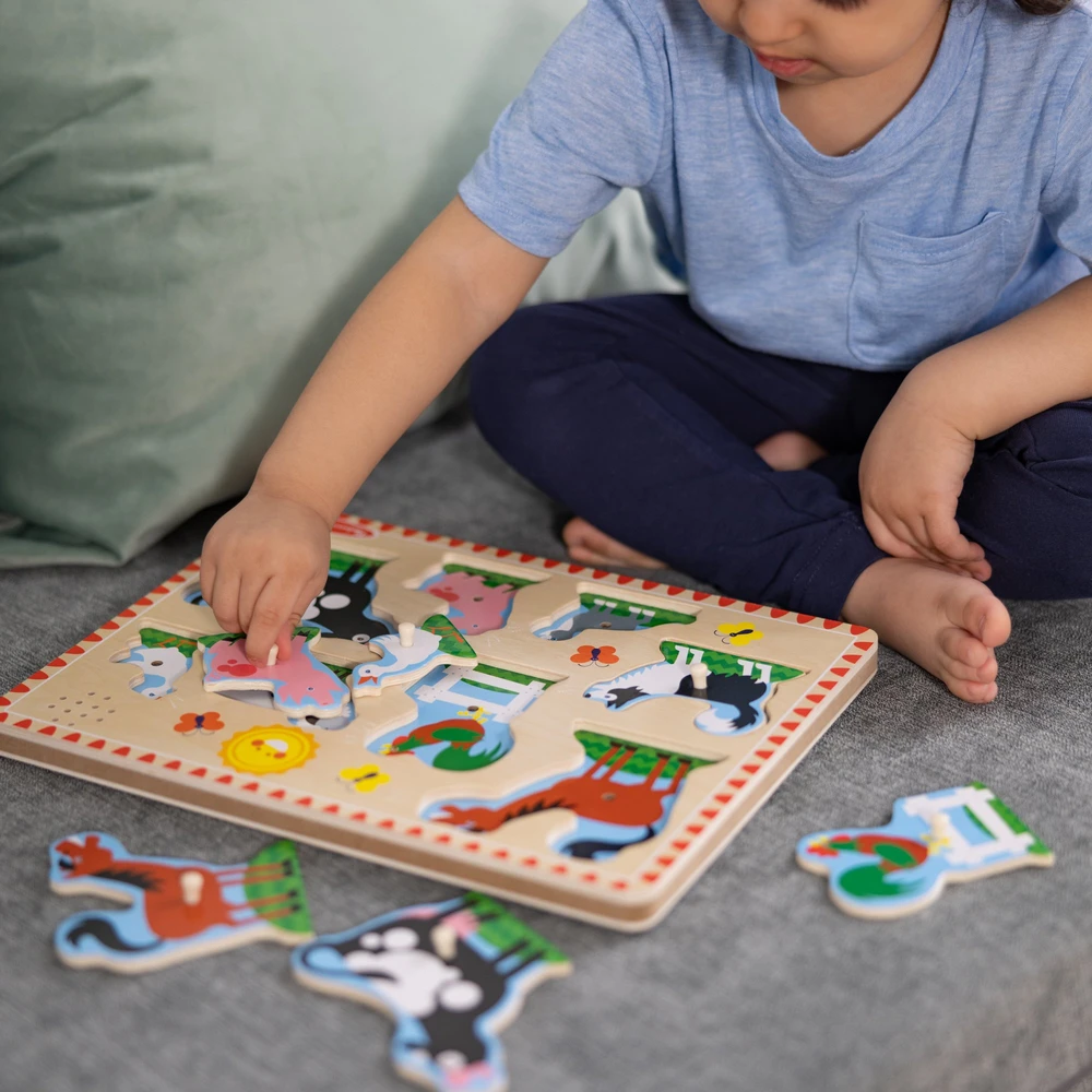 Dėlionė MELISSA & DOUG Farm Animals Sound Puzzle - 8 Pieces