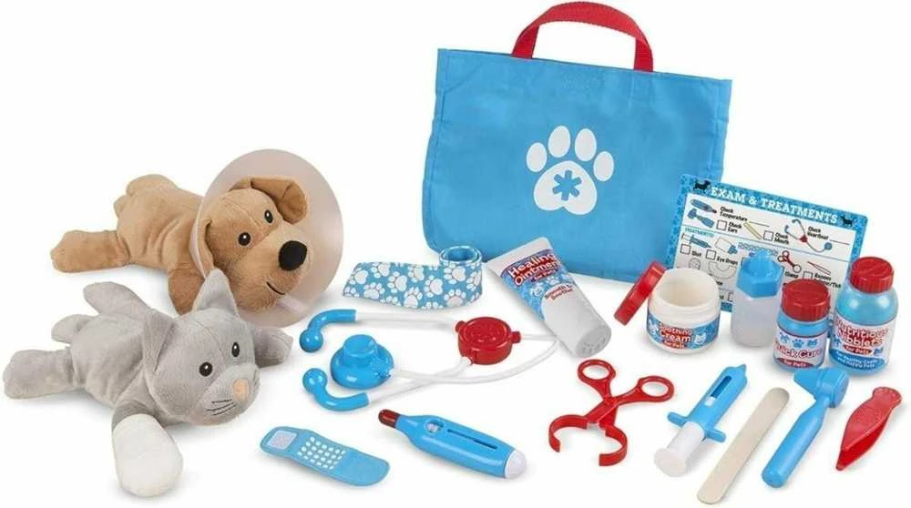 Melissa Doug - Vaidmenų žaidimų rinkinys Gyvūnų apžiūrai ir gydymui Veterinaras (806281)