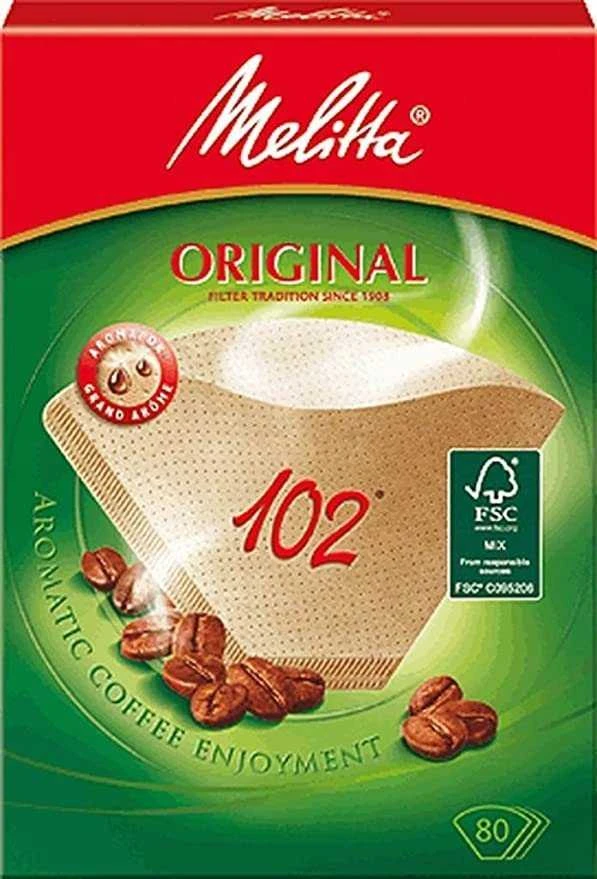 Kavos aparatų filtras Melitta Original 102/80, 80 vnt.