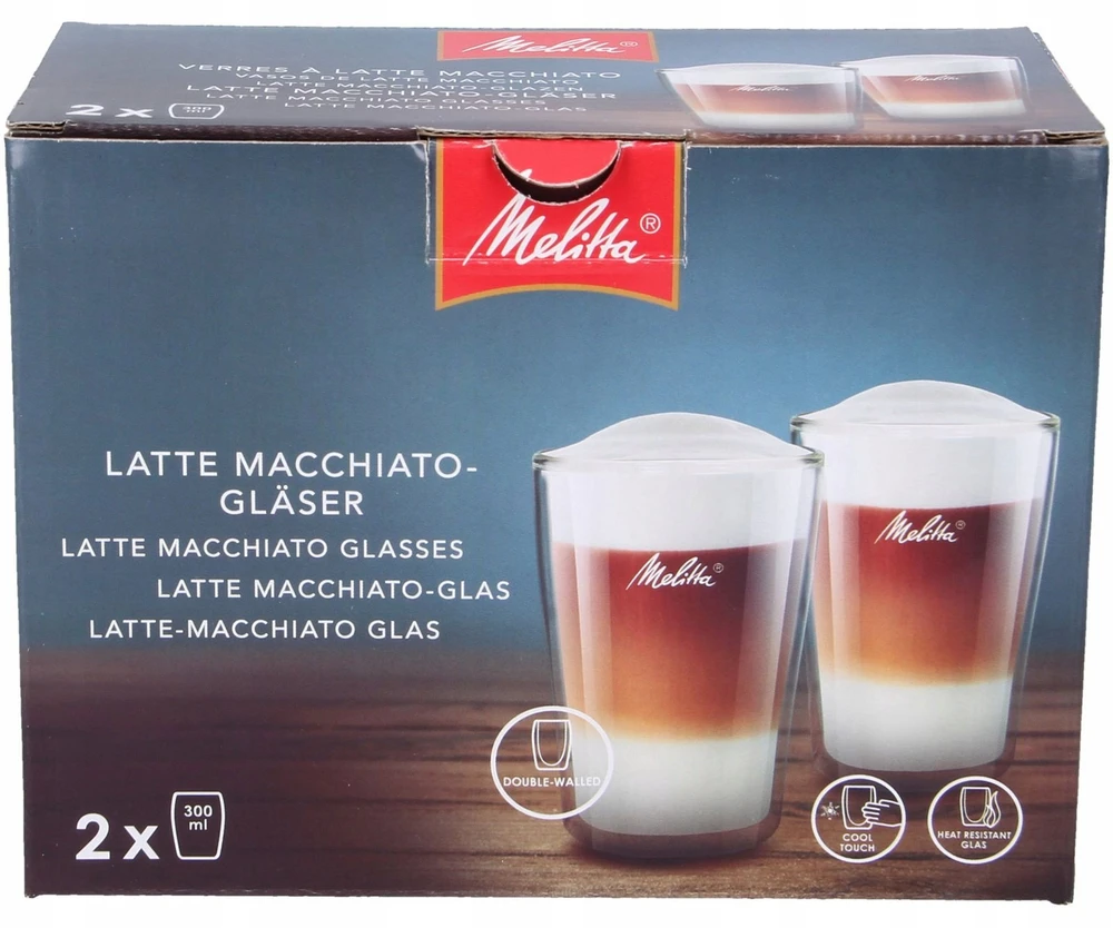 MELITTA dvigubo stiklo puodeliai, 300 ml