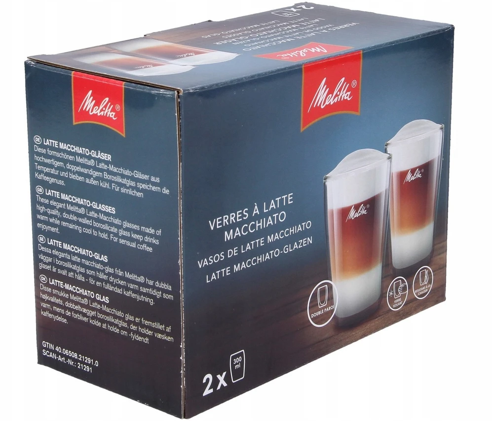 MELITTA dvigubo stiklo puodeliai, 300 ml