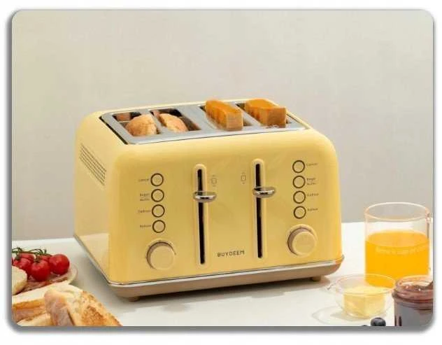 Skrudintuvas BUYDEEM 4 Slice Toaster, modelis DT640E, color Mellow Geltona, EU