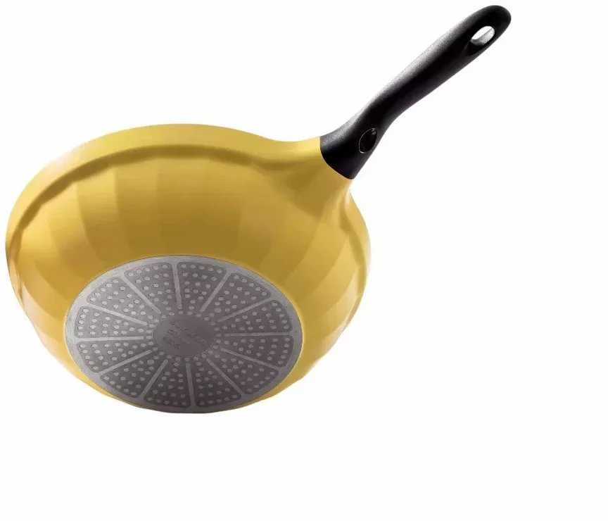 Mellow Yellow Keptuvė Mellow Geltona BUYDEEM Aliumininė keptuvė su nepridegančia danga ir stikliniu dangčiu 30 cm, modelis CP102, spalva Mellow Geltona