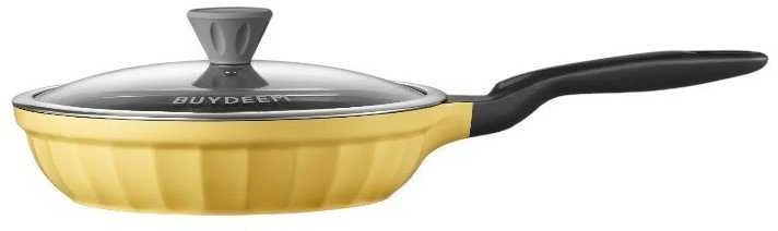 Mellow Yellow Keptuvė Mellow Geltona BUYDEEM Aliuminė keptuvė su nepridegančia danga 25 cm, modelis CP151, spalva Mellow Geltona