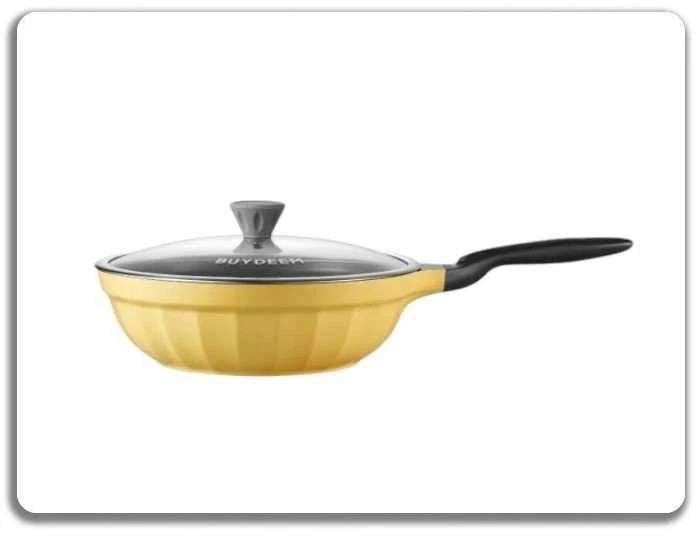 Mellow Yellow Keptuvė Mellow Geltona BUYDEEM Aliuminė keptuvė su nepridegančia danga 25 cm, modelis CP151, spalva Mellow Geltona