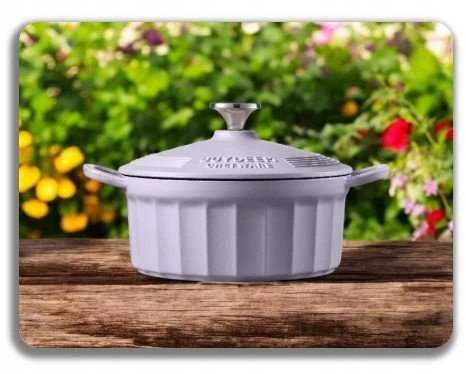 Mellow Yellow Mellow Geltona BUYDEEM Emalio lietas ketaus indas 2,9 l, modelis CP521, spalva Petal Violetinė