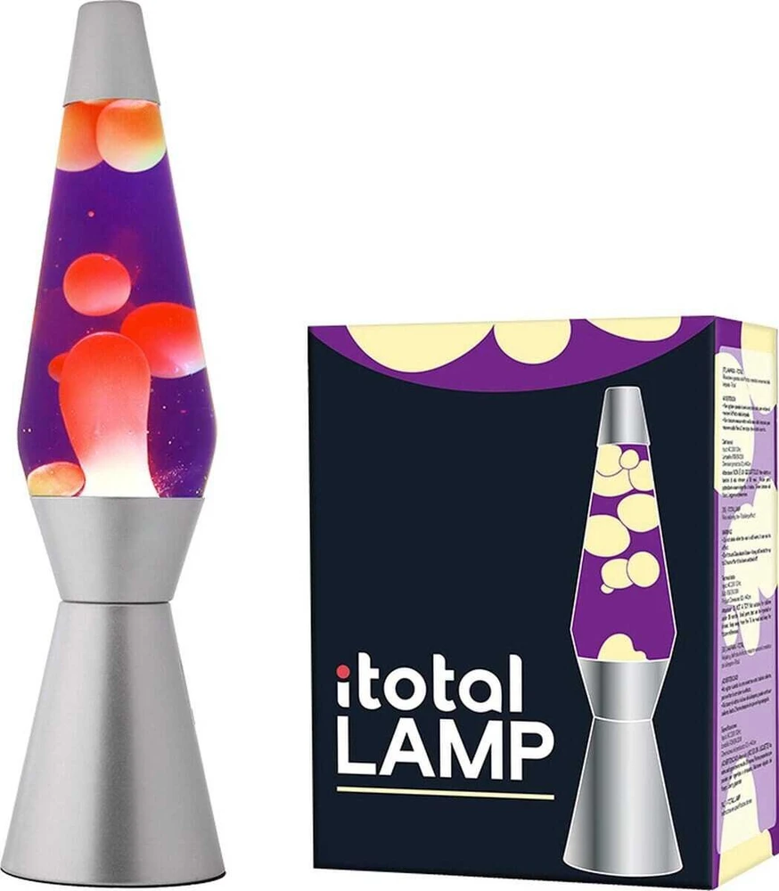 iTotal - Lavos lempa - Violetinis skystis ir geltonas vaškas - 36 cm (XL1799)