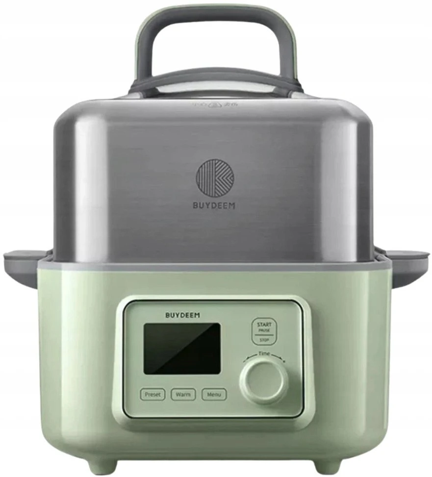 Garų puodas BUYDEEM daugiafunkcis skaitmeninis maisto garintuvas, modelis G564, spalva „Cozy Greenish“, ES