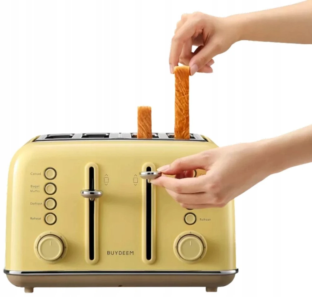Skrudintuvas BUYDEEM 4 Slice Toaster, modelis DT640E, color Mellow Geltona, EU