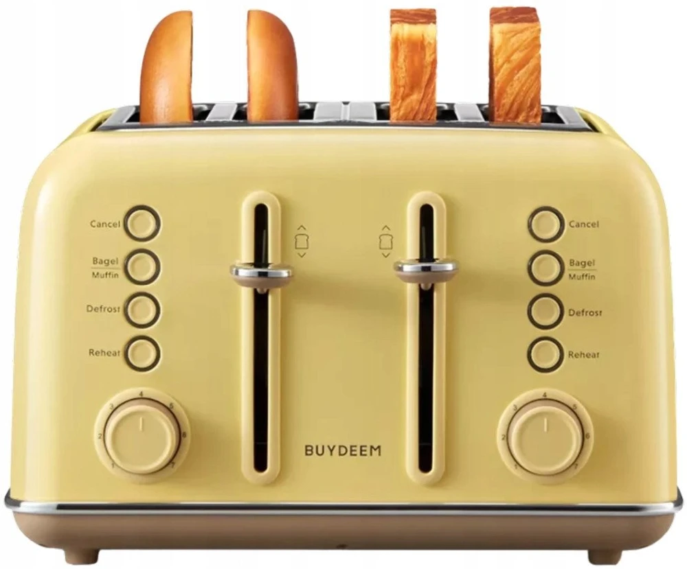 Skrudintuvas BUYDEEM 4 Slice Toaster, modelis DT640E, color Mellow Geltona, EU