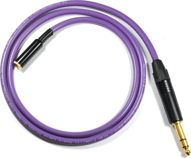 Purpurinis Melodika audio kabelis su 3.5mm bei 6.3mm jungtimis