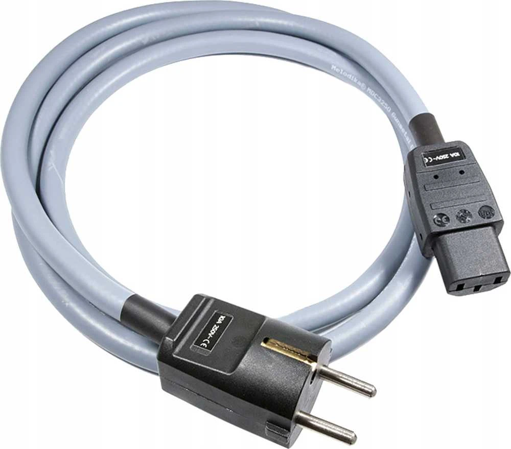 Maitinimo laidas Melodika Melodika MDP50G Maitinimo laidas su įžeminimu (tinklas) 3x2,5mm2 (Schuko-IEC C13) Gunmetal - 5m