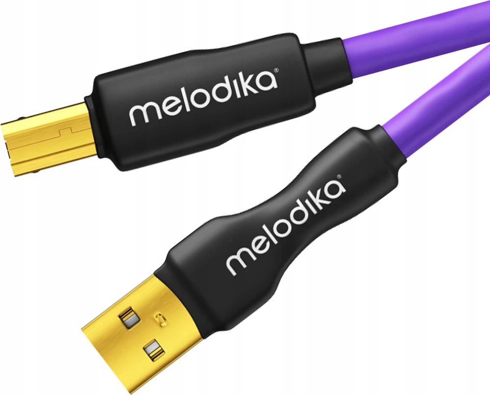 Melodika MDUAB20 Violetinė USB 2.0 A-B tipo kabelis DAC, medicinos prietaisams, braižytuvams ir kt. - 2 m